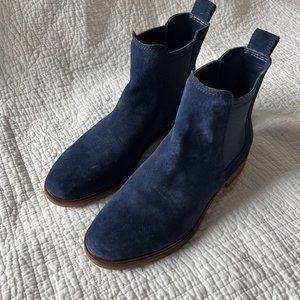 CLARKS Clarkdale Arlo Blue Suede Ankle Bootie Size US 8 EUR 39